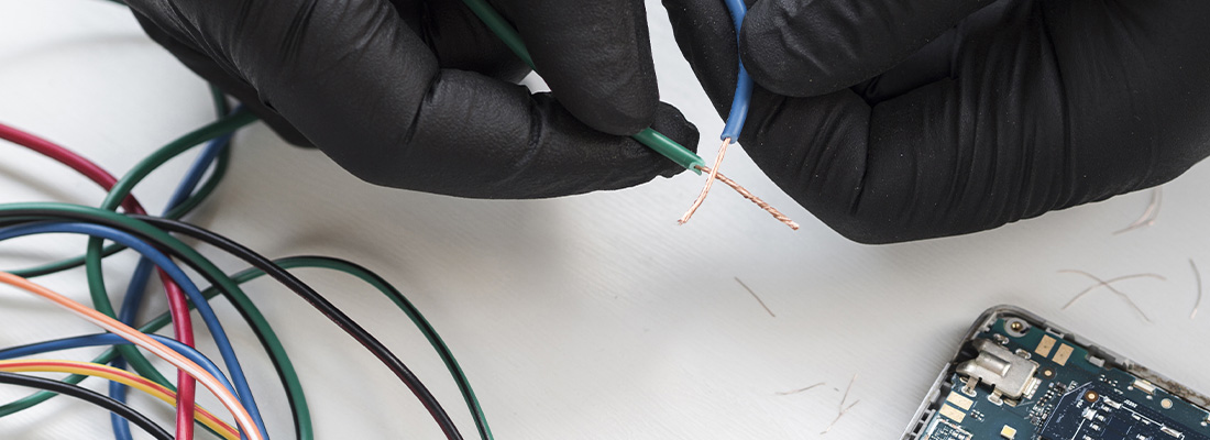 Photo of electric conductors